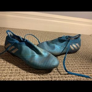 Blue adidas predator soccer cleats